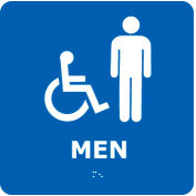Graphic Braille Sign - Men - Blue