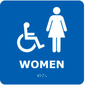Graphic Braille Sign - Women - Blue