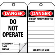Self-Laminating Lockout Tags - Do Not Operate