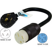 Conntek EV1030T NEMA 10-30P to NEMA 14-50R Electric Vehicle Pigtail Adapter Cord