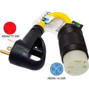 Conntek EV15153T NEMA TT-30P to NEMA 14-50R Electric Vehicle Pigtail Adapter Cord
