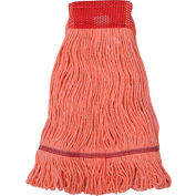 O-Cedar Commercial Large MaxiClean Loop-End Mop 5" Band, Orange 12/Case - 97167 - Pkg Qty 12