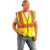 OccuNomix Value Mesh Two Tone Hi-Vis Vest, Class 2, Hi-Vis Orange, L/ XL, ECO-GC2T-OL/XL