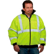 OccuNomix Hi-Vis Value Bomber Jacket, Class 3, Hi-Vis Yellow, XL, LUX-ETJBJ-YXL
