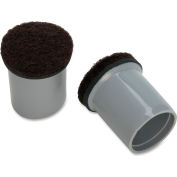 Lorell® Gray Replacement Chair Tips with Felt - 0.875" - 16/Pack