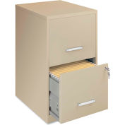 Lorell® 18" Deep 2-Drawer File Cabinet, Putty