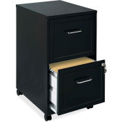 Lorell® 18" Deep 2-Drawer Mobile File Cabinet, Black