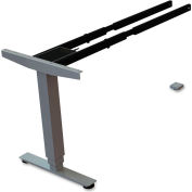Lorell® 3rd Leg Add-on for Quadro Three-Tier Sit-Stand Frames - 44"W x 24"D x 26.5"H - Silver