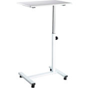 Seville Classics airLIFT&#174; Height Adjustable Mobile Laptop Desk Cart, White