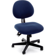 OFM 24 Hour Ergonomic Upholstered Armless Task Chair, Blue