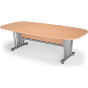 OFM 48" x 96" Modular Executive Conference Table, Maple with Silver Frame