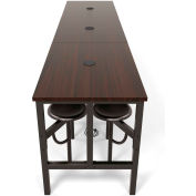OFM Endure Series Standing Height 12 Seat Table, Walnut Top with Dark Vein Seats