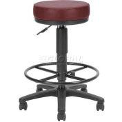 OFM Utili-Stool with Drafting Kit, Anti-Mircobial/Anti-Baterial Vinyl, Wine