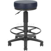 OFM Utili-Stool with Drafting Kit, Anti-Mircobial/Anti-Baterial Vinyl, Navy