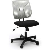 Essentials by OFM ESS-2050 Plastic Back Task Chair, Black with Gray