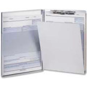 Officemate® Aluminum Forms Holder with Storage, Side Opening, 8-1/2" x 12", Silver