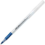 Bic® Ultra Round Stic Grip Ballpoint Stick Pen, Medium, Blue Ink, Dozen
