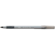 Bic® Ultra Round Stic Grip Ballpoint Stick Pen, Medium, Black Ink, Dozen