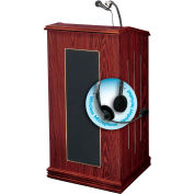 Oklahoma Sound Prestige Sound Podium / Lectern with Wireless Headset Mic, Mahogany