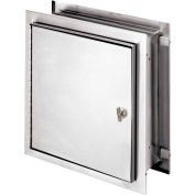 Omnimed® Stainless Steel Pass-Thru Cabinet with Thumb Latch, 12"H x 11-1/2"W x 6"D