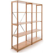Excalibur Finished Display Shelving, AB5154872, 48"W X 15"D X 72"H, All Wood, 5-Shelf-Add On