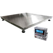 Optima 916 Series NTEP Stainless Steel Heavy Duty Pallet Scale W/LCD Indicator, 4'x4', 5,000lb x 1lb