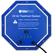 OdorStop UV Air Treatment System w/ Airflow Sensor & 12&quot; Bulbs, 14000 Sq. Ft, ABS Plastic, 120V, 96W