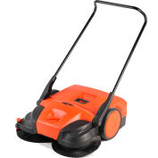 Haaga® 31" Battery Powered Triple Brush Push Power Sweeper - HAAGA 677