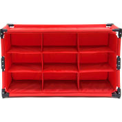 Origami RSF-TP-R Everything Organizer - Collapsible, 9 Pocket Shoe Rack Twin Pack, Red