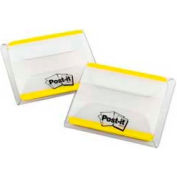 Post-it® Durable Tabs, 2" Solid, Yellow, 25 Tabs/Dispenser, 2 Dispensers/Pack