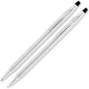 Cross® Classic Century Ballpoint Pen/Pencil Set, 0.7mm, Chrome Barrel