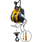 OZ Lifting 1/2 Ton, Electric Wire Rope Hoist, 90' Lift, 37 FPM, 115V