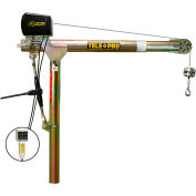 OZ Lifting Tele-Pro Davit Crane 1200 Lb. Capcity W/ AC Electric Winch
