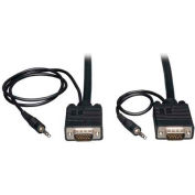 Tripp Lite VGA High-Resolution RGB Coaxial Cable with Audio (HD15 and 3.5mm M/M) 6 ft.