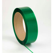 Global Industrial 16" x 6" Core Polyester Strapping, 4000'L x 5/8"W x 0.035" Thick, Green