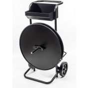 Pac Strapping Cart for Steel & Poly Strapping for 1/2" Strap Width & 16" Core, Black