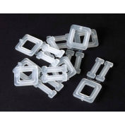Pac Strapping Polypropylene Strapping Plastic Buckles, 1-1/2" Max Strap Width, White, Pack of 1000