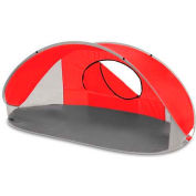 Picnic Time Manta Sun Shelter 113-00-100-000-0, 86.6"W X 47.2"D X 39.4"H, Red/Gray/Silver