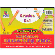 Pacon® Multi-Sensory Handwriting Paper, 10-1/2"x 8", 5/8" Ruling, 40 Sheets/Pad