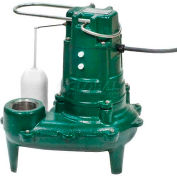 Zoeller Waste-Mate M267 Submersible Sewage Pump, Auto Eject with Built-in Float Switch 1/2 HP