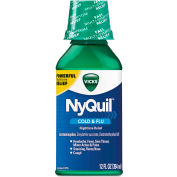 Vicks&#174; NyQuil&#8482; Cold & Flu Nighttime Liquid, 12 oz Bottle, 12/Carton