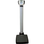Health O Meter 599KL Digital Physician Scale 600 x 0.2lb/272 x 0.1kg, Eye Level w/ Wheels