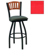 Cherry 5 Wave-Back Swivel Bar Stool 17-1/2"W X 17"D X 42"H - Red - Pkg Qty 2
