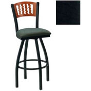 Cherry 5 Wave-Back Swivel Bar Stool 17-1/2"W X 17"D X 42"H - Black - Pkg Qty 2