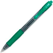 Pilot® G2 Gel Retractable Rollerball Pen, Fine, 0.7mm, Green Ink, Dozen