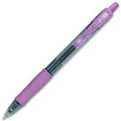 Pilot® G2 Gel Retractable Rollerball Pen, Fine, 0.7mm, Purple Ink, 2/Pack