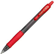 Pilot® G2 Gel Retractable Rollerball Pen, Bold, 1.0mm, Red Ink, Dozen