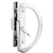 Prime-Line® Sliding Door Handle, Clam Latch, White, C 1223