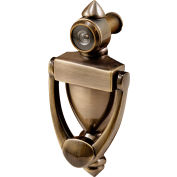 Prime-Line® Door Knocker And Viewer, 180 Degree, Antique Brass, S 4235