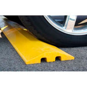 Yellow Speed Bump with Cable Protection & Hardware - 96" Long